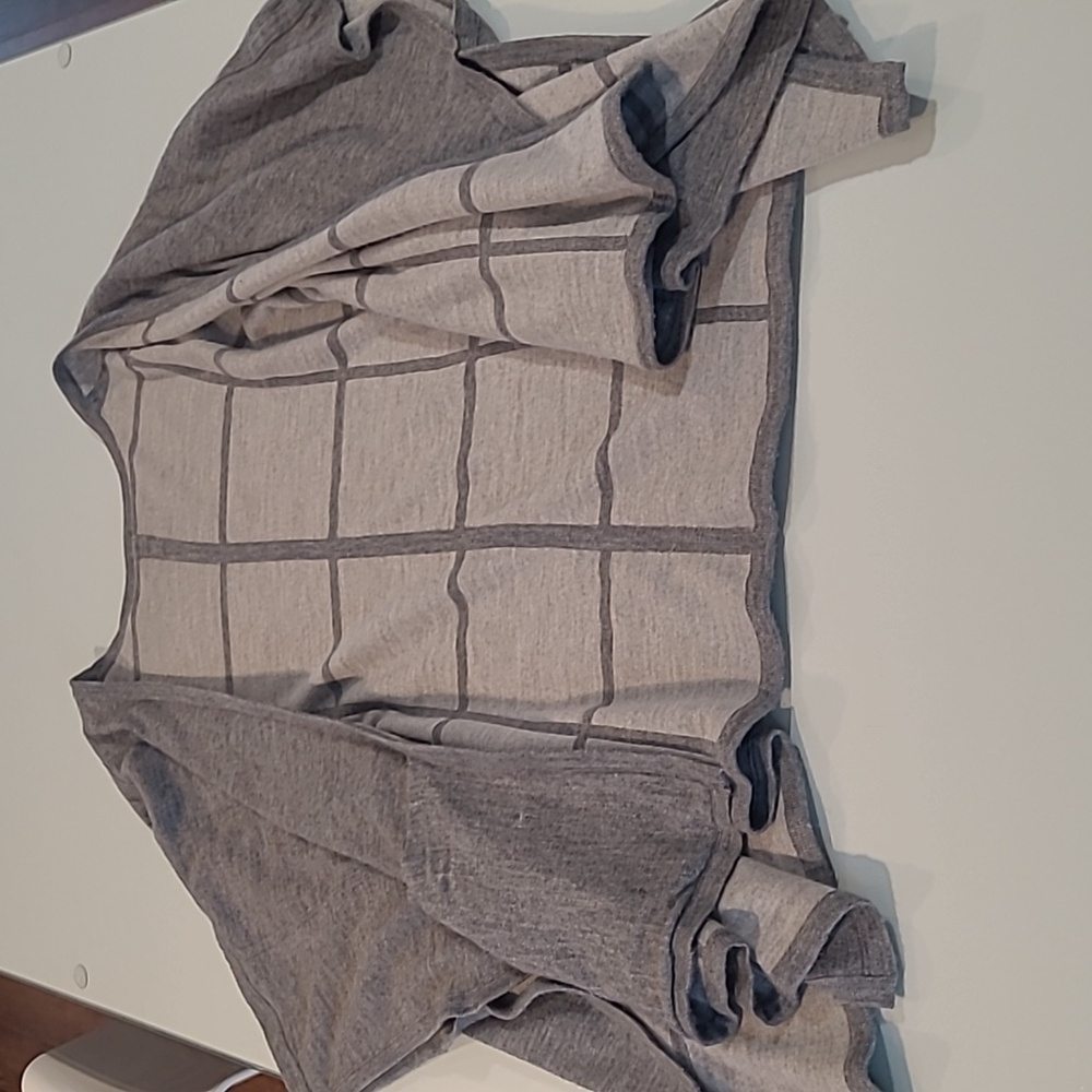 Euc Athleta Grey Reversible Polyester/Merino Wool… - image 1